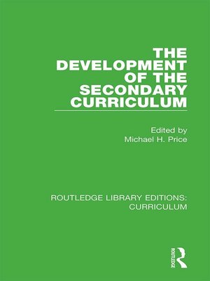 cover image of The Development of the Secondary Curriculum